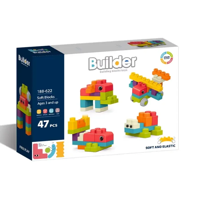 اسباب بازی آجره  نرم 47 تکه کد 188622