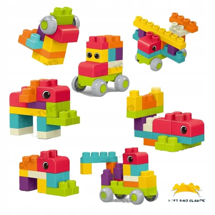 اسباب بازی آجره  نرم 47 تکه کد 188622