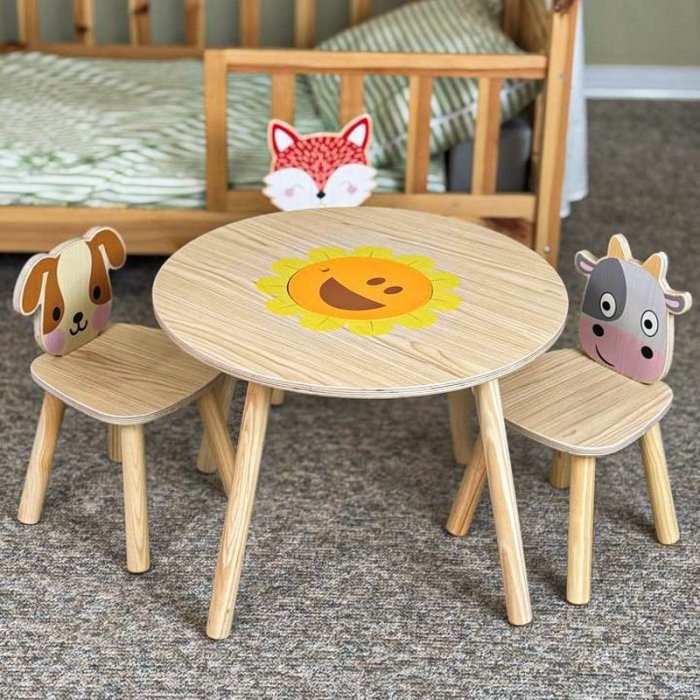 ست میز و صندلی چوبی کودک کد BL20144