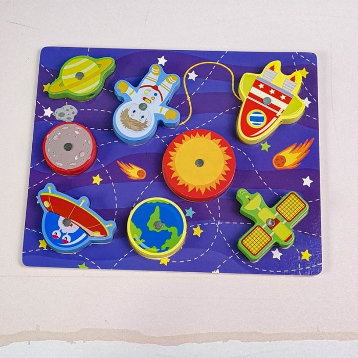 پازل چوبی جاگذاری مگنتی مدل فضانورد کد 7035390