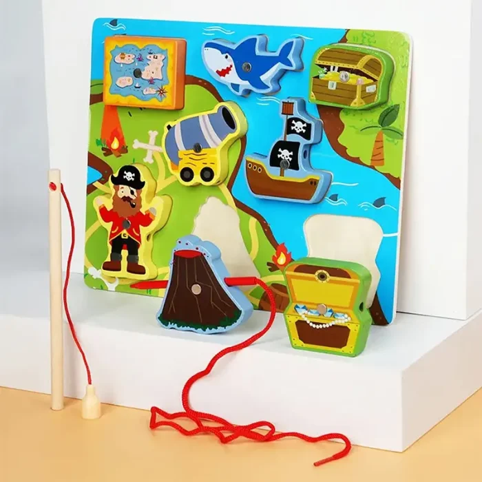 پازل چوبی جاگذاری مگنتی مدل دزد دریایی کد 7035389