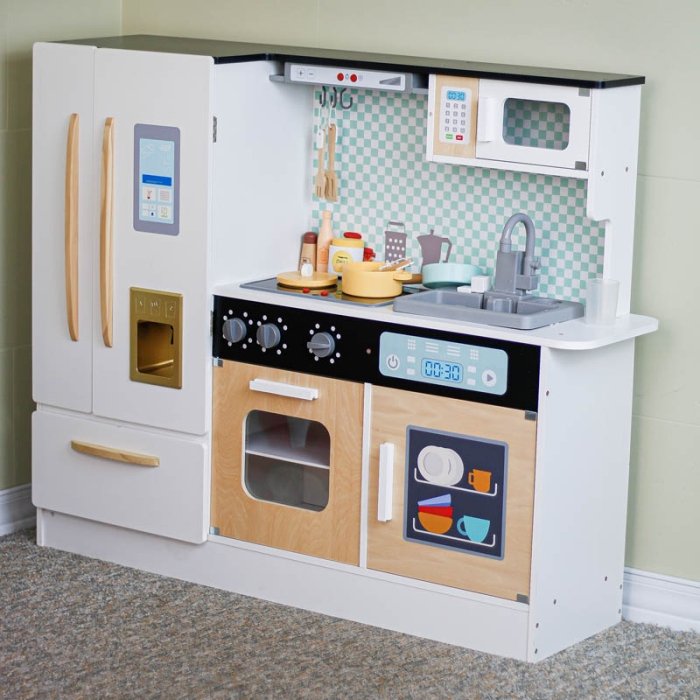 آشپزخانه چوبی کودک فول آپشن به همراه یخچال سایز بزرگ کد BL21159