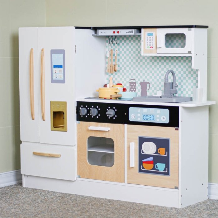 آشپزخانه چوبی کودک فول آپشن به همراه یخچال سایز بزرگ کد BL21159