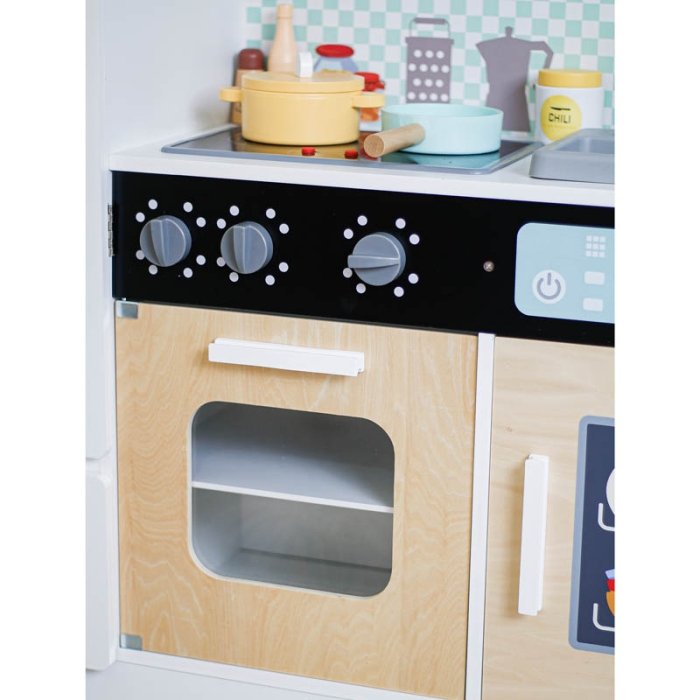 آشپزخانه چوبی کودک فول آپشن به همراه یخچال سایز بزرگ کد BL21159