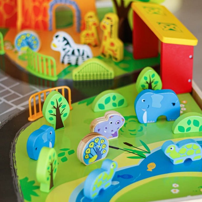 میز بازی چوبی باغ وحش 50 تکه کد F819