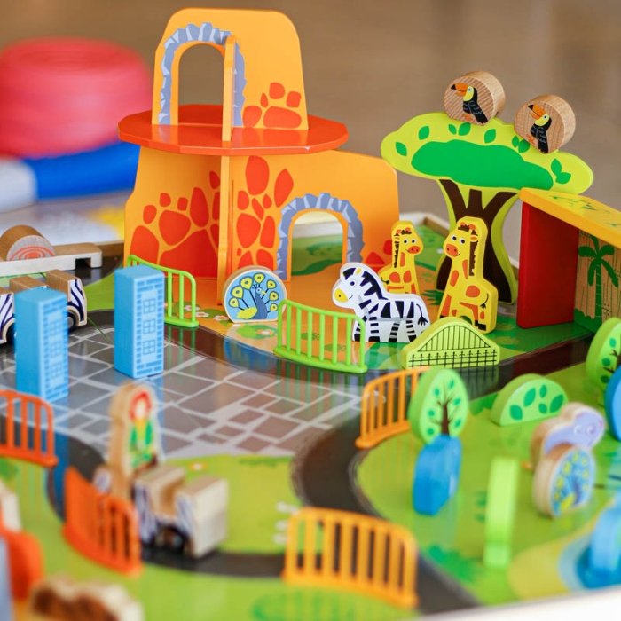 میز بازی چوبی باغ وحش 50 تکه کد F819