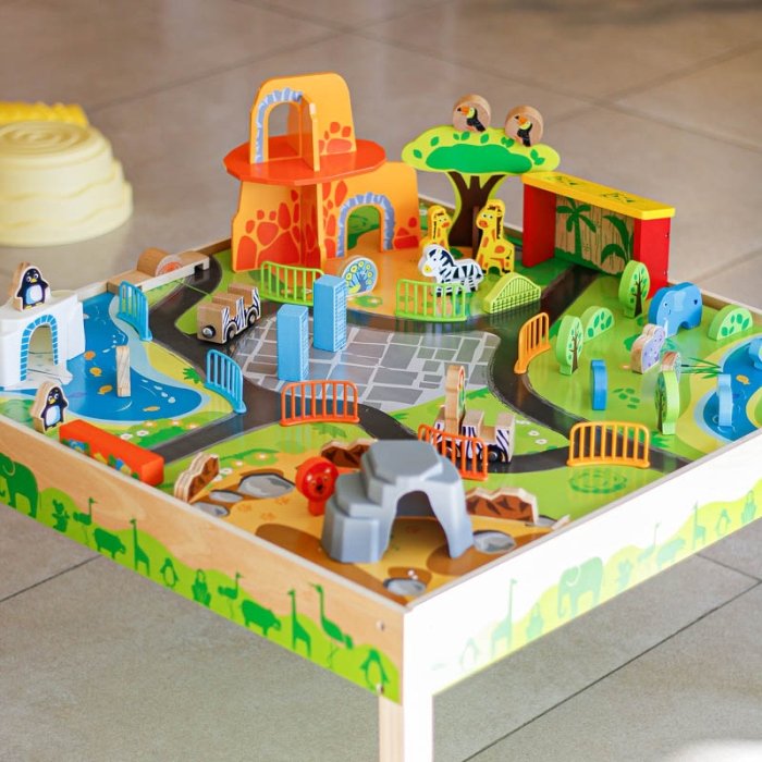 میز بازی چوبی باغ وحش 50 تکه کد F819