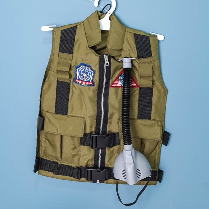 لباس مشاغل کودک خلبان سبز با لوازم کد A012