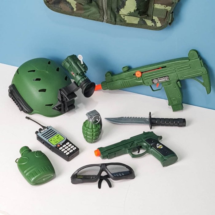 لباس مشاغل کودک پلیس ارتش با لوازم کد M012A