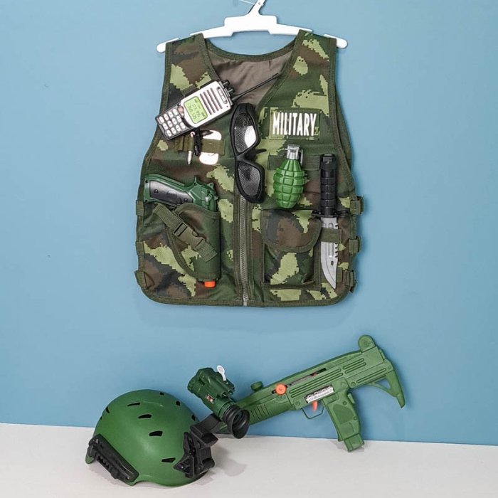 لباس مشاغل کودک پلیس ارتش با لوازم کد M012A