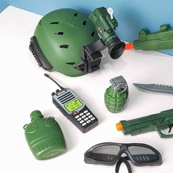 لباس مشاغل کودک پلیس ارتش با لوازم کد M012A