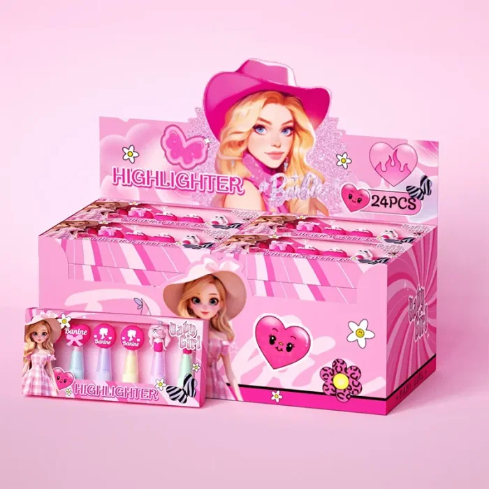 هایلایتر 6 عددی پاستلی مدل باربی کد MD350