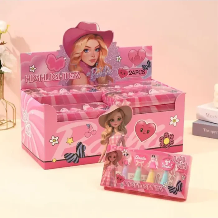 هایلایتر 6 عددی پاستلی مدل باربی کد MD350