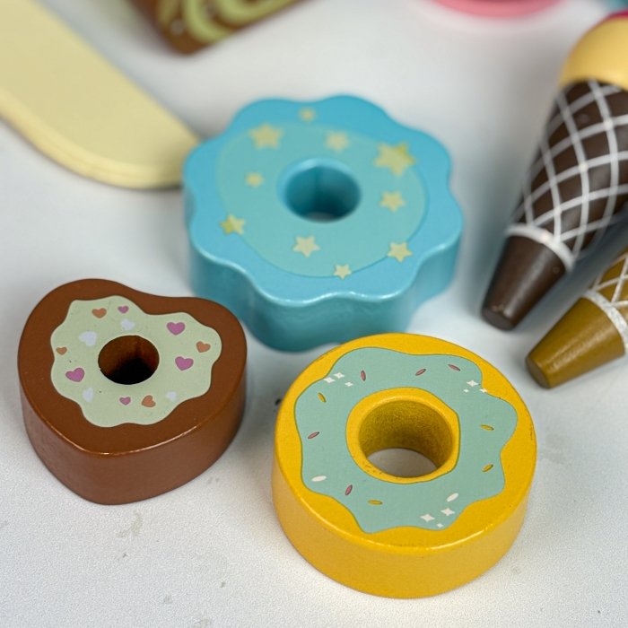 اسباب بازی ست عصرانه خوری چوبی کد KBQ2020019