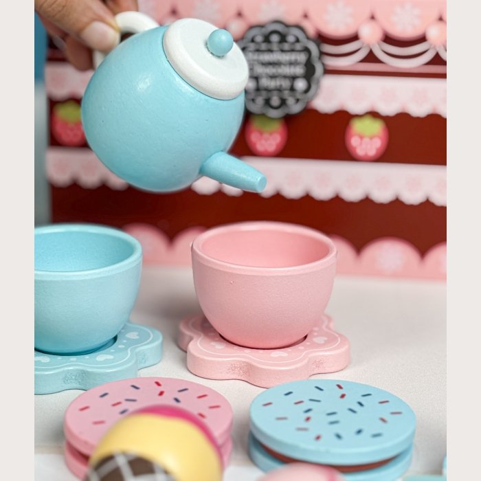 اسباب بازی ست عصرانه خوری چوبی کد KBQ2020019