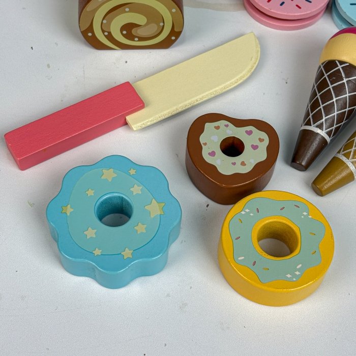 اسباب بازی ست عصرانه خوری چوبی کد KBQ2020019