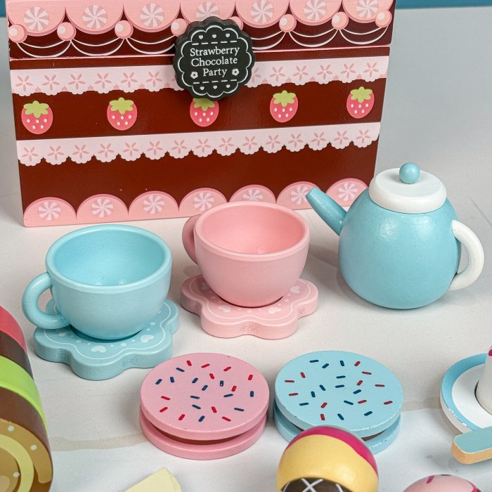 اسباب بازی ست عصرانه خوری چوبی کد KBQ2020019