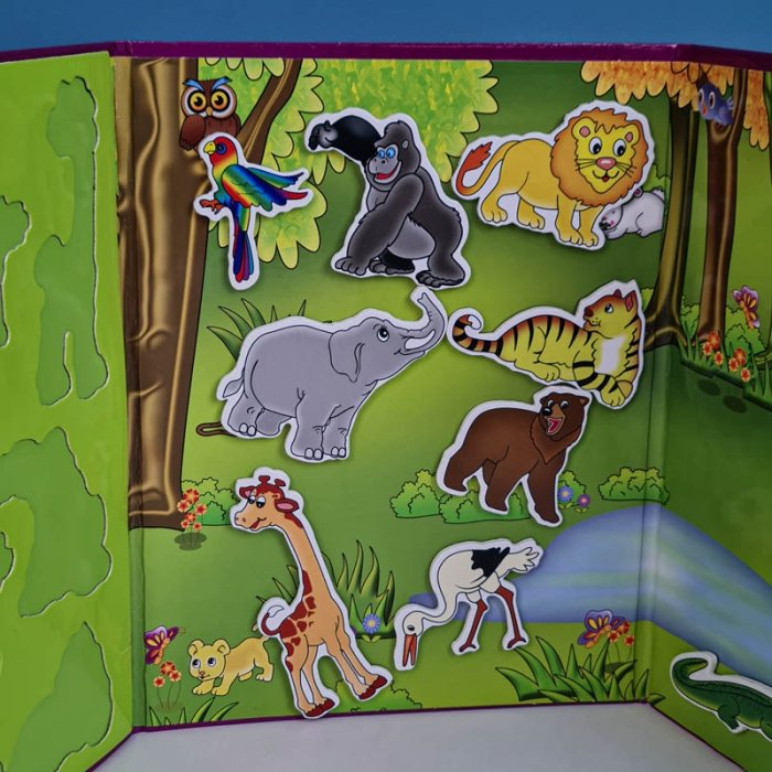 کتاب پازلی مگنتی مدل حیوانات جنگل کد 677469