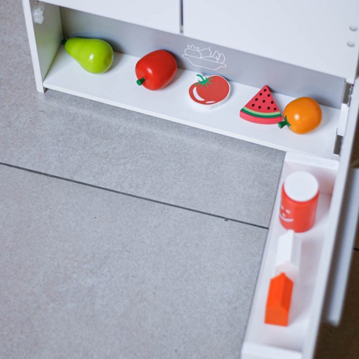 یخچال چوبی  کودک 3 در رنگ  سفید کد BL20147