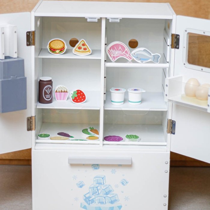 یخچال چوبی  کودک 3 در رنگ  سفید کد BL20147