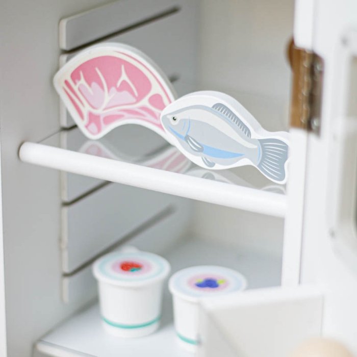 یخچال چوبی  کودک 3 در رنگ  سفید کد BL20147