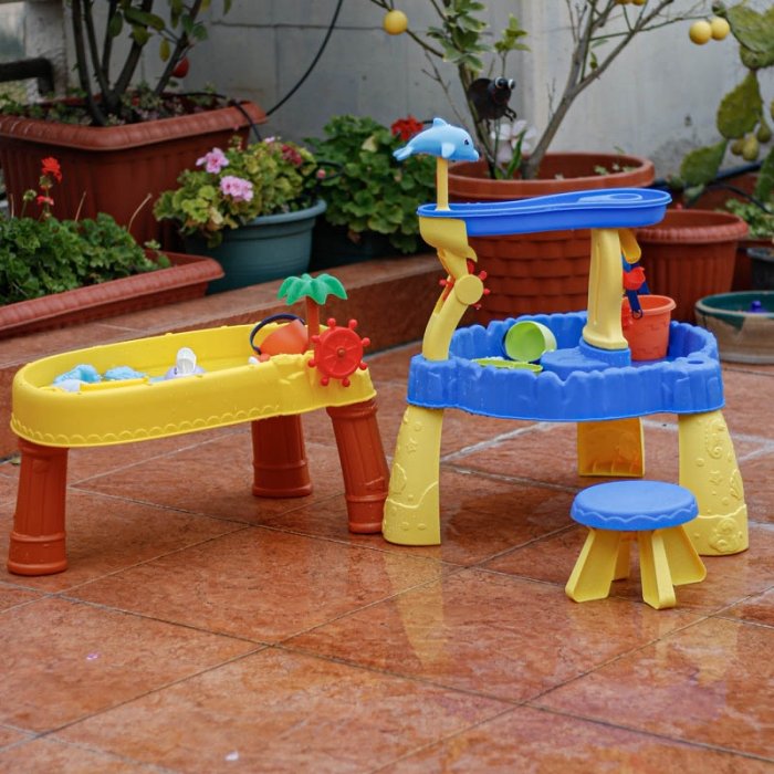 اسباب بازی میز آب بازی و شن بازی دو طبقه کد  HG1258