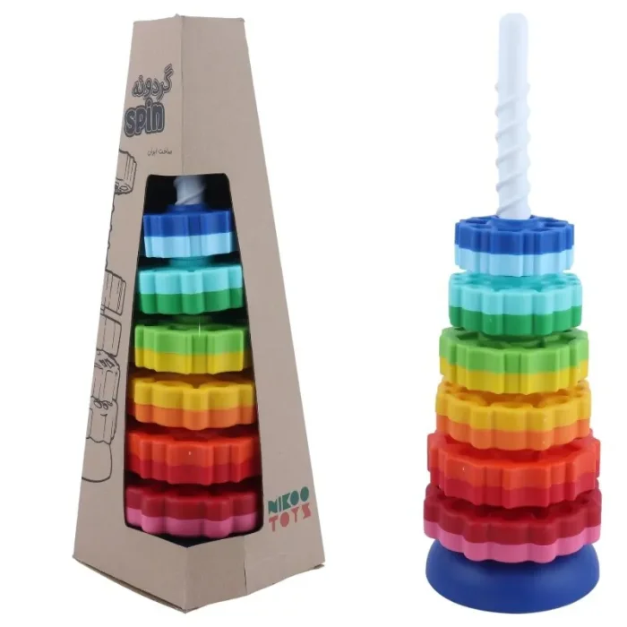 اسباب بازی گردونه برج هوش رنگین کمانی کد 300062