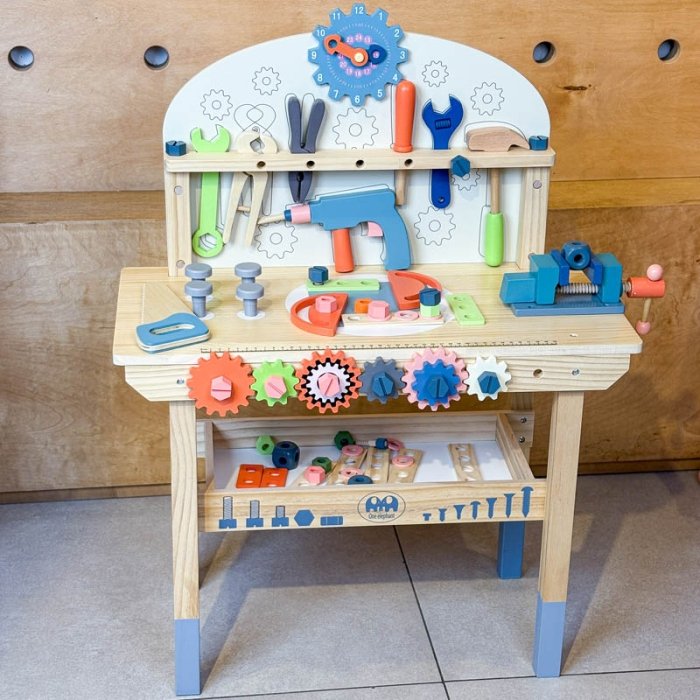 اسباب بازی میز ابزار چوبی رنگ آبی کد MSN20013