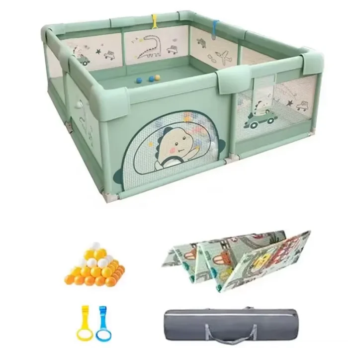 استخر توپ و پارک حفاظ کودک  پارچه ای رنگ سبز کد 7074834