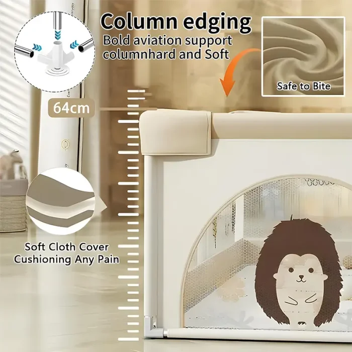 استخر توپ و پارک حفاظ کودک  پارچه ای رنگ بژ کد 7074836