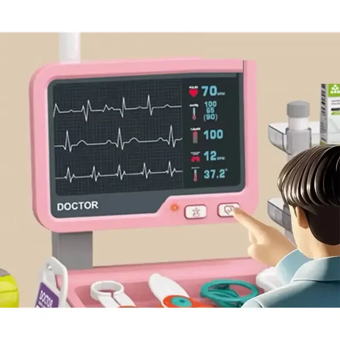 ست میز پزشکی اسباب بازی 32 تکه رنگ صورتی کد ZY1833709