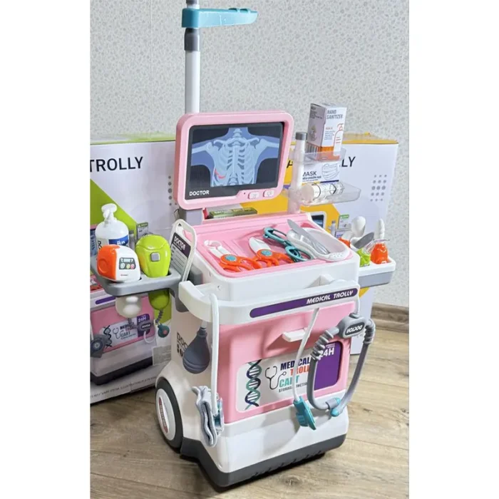 ست میز پزشکی اسباب بازی 32 تکه رنگ صورتی کد ZY1833709