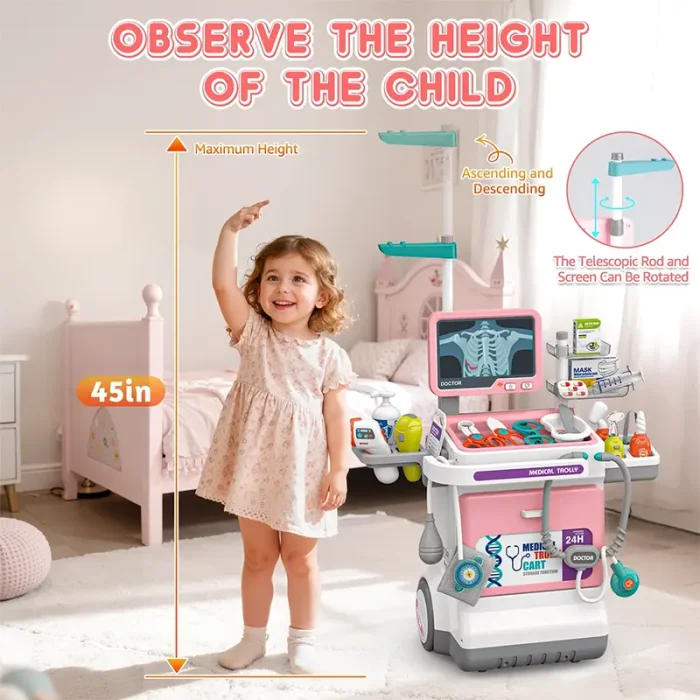 ست میز پزشکی اسباب بازی 32 تکه رنگ صورتی کد ZY1833709