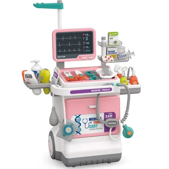 ست میز پزشکی اسباب بازی 32 تکه رنگ صورتی کد ZY1833709