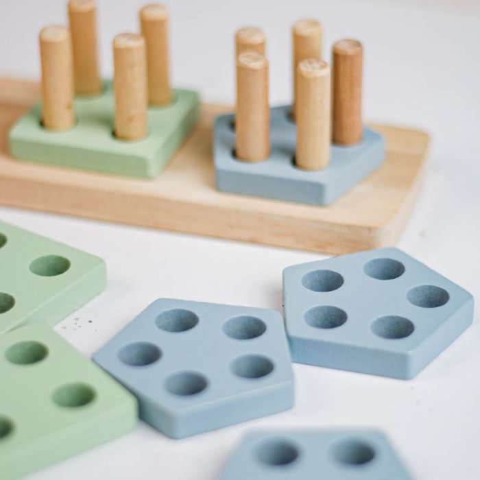 اسباب بازی جاگذاری چوبی پاستلی کد CZS222