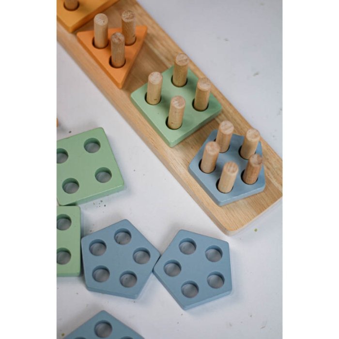 اسباب بازی جاگذاری چوبی پاستلی کد CZS222