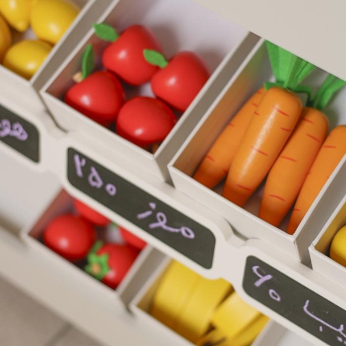 اسباب بازی چوبی استند میوه فروشی مدل 1837909