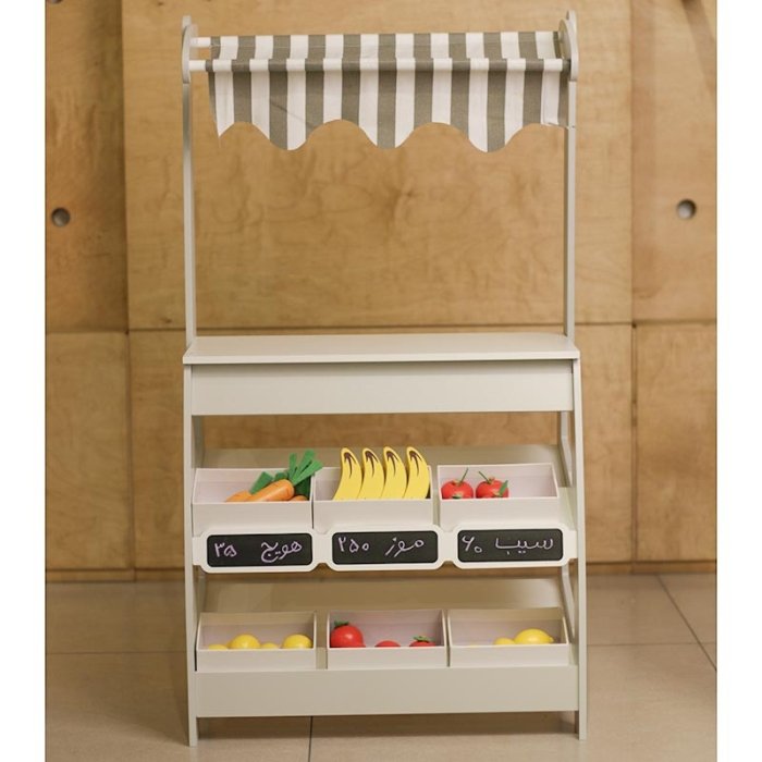 اسباب بازی چوبی استند میوه فروشی مدل 1837909