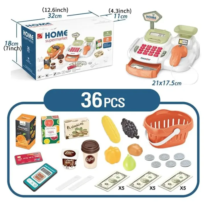 ست صندوق فروشگاهی با سبد خرید 36 تکه کد ZY1405403