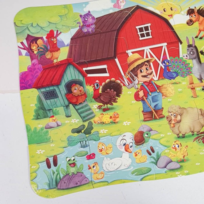 پازل کودک 20 تکه مدل حیوانات مزرعه کد 085020