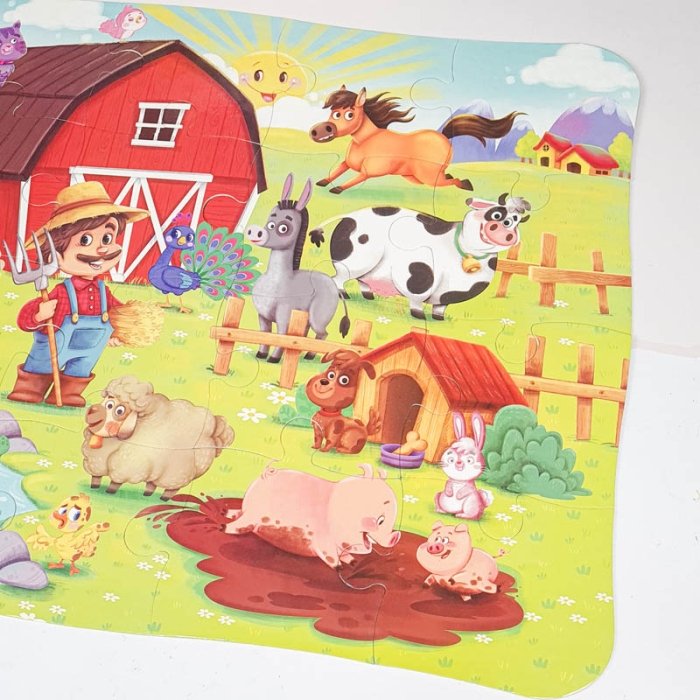 پازل کودک 20 تکه مدل حیوانات مزرعه کد 085020