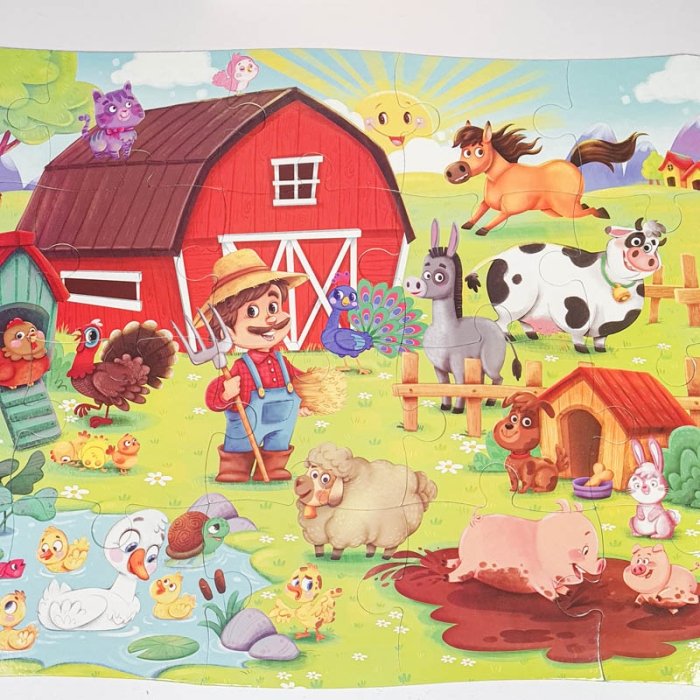 پازل کودک 20 تکه مدل حیوانات مزرعه کد 085020