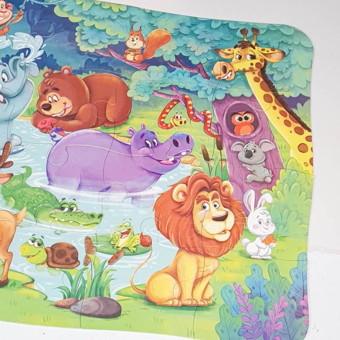 پازل کودک 20 تکه مدل حیوانات جنگل کد 085068