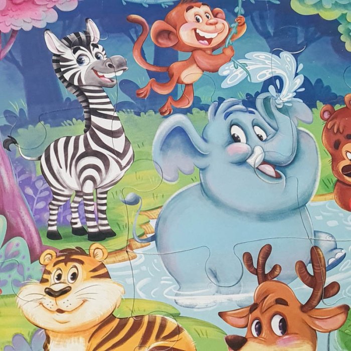 پازل کودک 20 تکه مدل حیوانات جنگل کد 085068