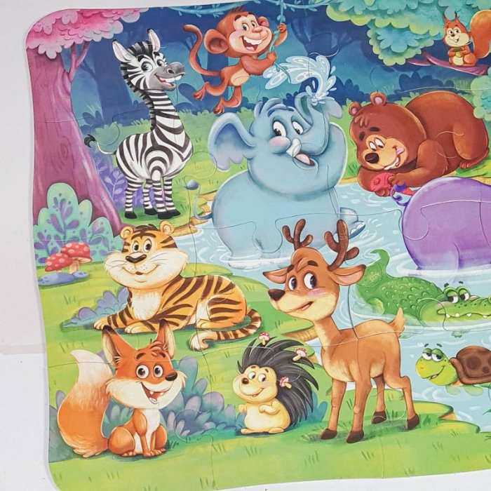 پازل کودک 20 تکه مدل حیوانات جنگل کد 085068