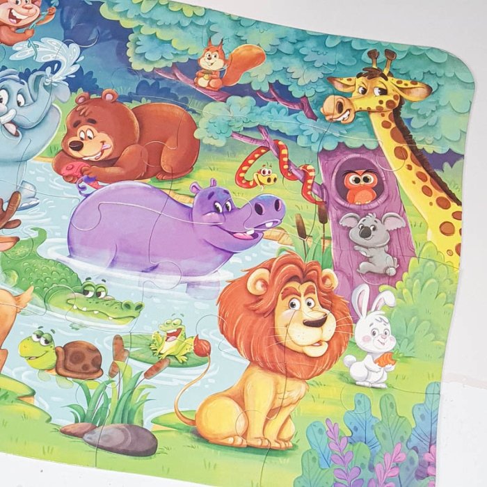 پازل کودک 20 تکه مدل حیوانات جنگل کد 085068