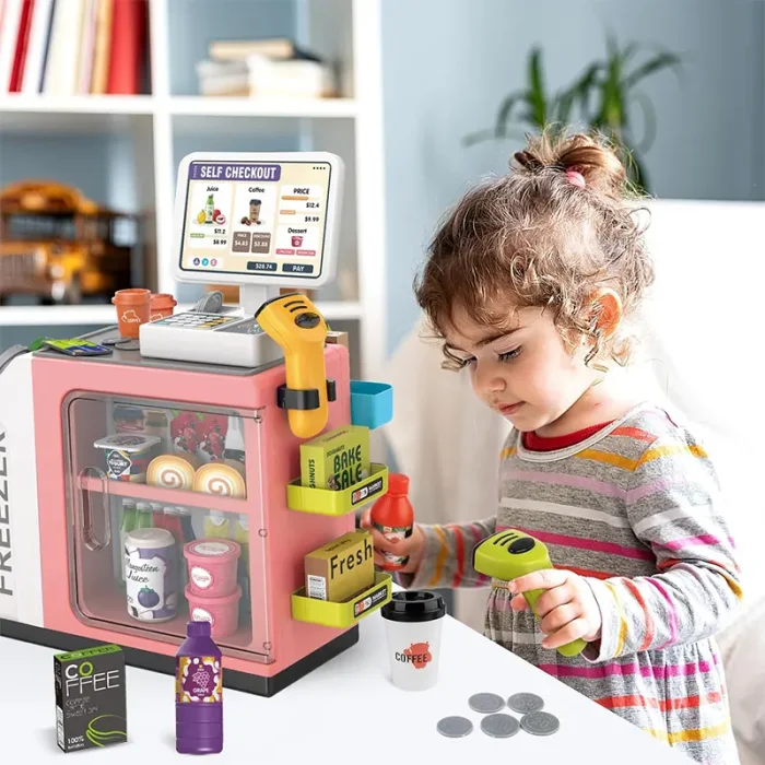 اسباب بازی سوپر مارکت 46 تکه رنگ صورتی کد ZY1604823