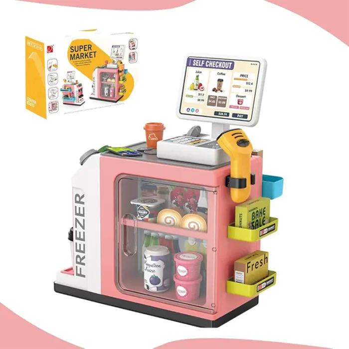 اسباب بازی سوپر مارکت 46 تکه رنگ صورتی کد ZY1604823