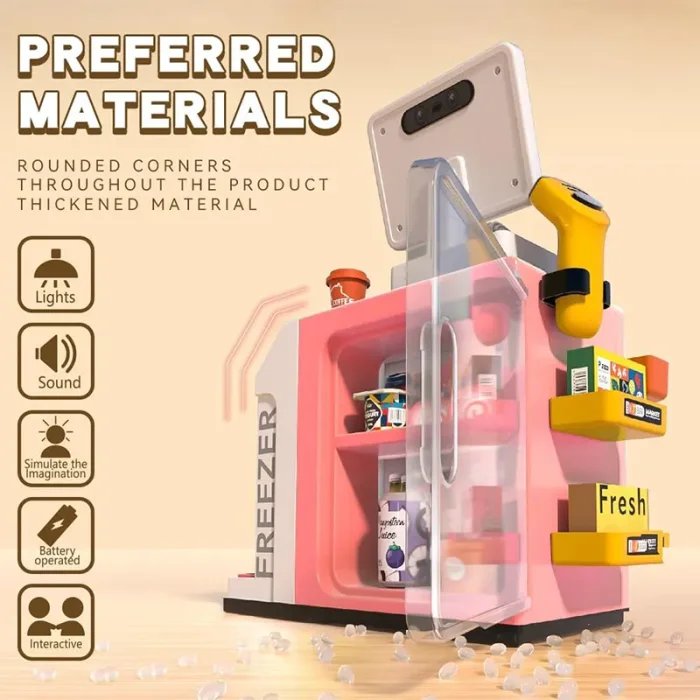 اسباب بازی سوپر مارکت 46 تکه رنگ صورتی کد ZY1604823