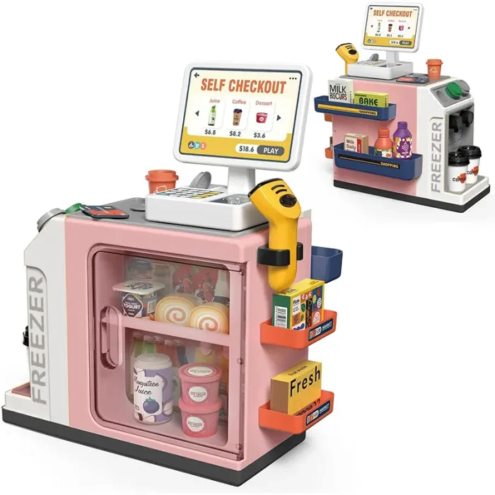 اسباب بازی سوپر مارکت 46 تکه رنگ صورتی کد ZY1604823